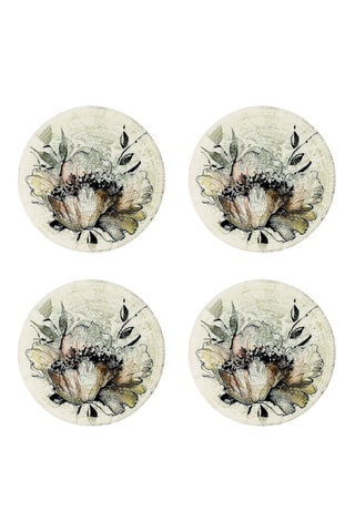 4 platos de postre de porcelana Carmina - 22 cm