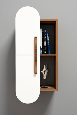 Etagère murale 2 niveaux - 35 x 22 x 80 cm