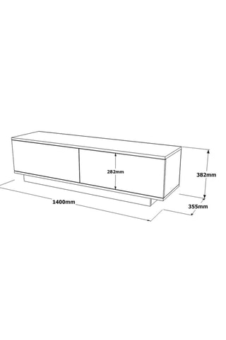 Meuble TV 2 abattants  - 140 x 38,2 x 35,5 cm