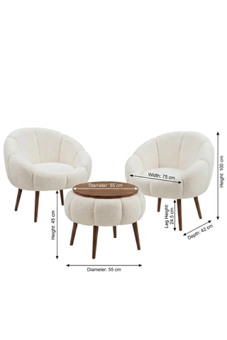 2 fauteuils et table basse