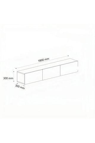 Meuble TV 3 portes - 180 x 30 x 30 cm