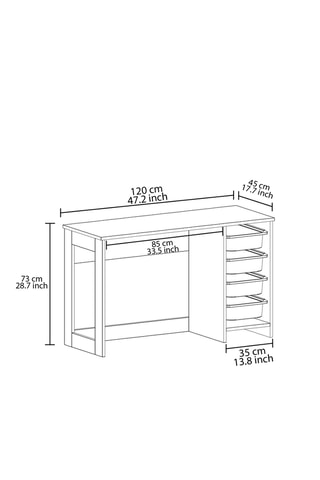 Bureau - 120 x 45 x 73 cm