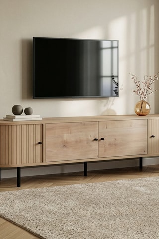 Meuble TV 4 portes  - 180 x 47 x 40 cm