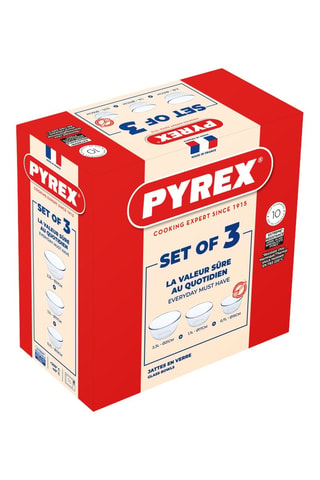 3 ciotole Pyrex Iconics - 0,7/1,1/2,3 l