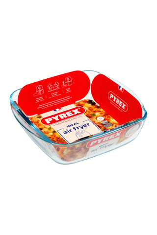 Pirofila quadrata in vetro borosilicato Pyrex® per air fryer - 25 x 22cm