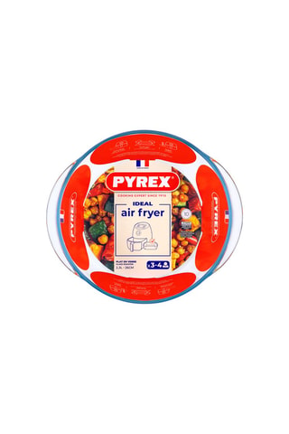 Pirofila rotonda in vetro borosilicato Pyrex® per air fryer - 26 x 23 cm