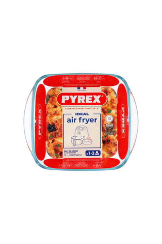 Pirofila quadrata in vetro borosilicato Pyrex® per air fryer - 20 x 17cm