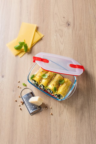 Contenitore salvafreschezza rettangolare in vetro borosilicato Cook & Heat - 1,1 l