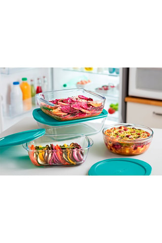 Contenitore salvafreschezza rettangolare in vetro borosilicato Cook & Store - 40 cl