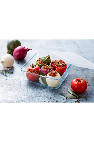 Contenitore salvafreschezza quadrato in vetro borosilicato Cook & Freeze - 80 cl