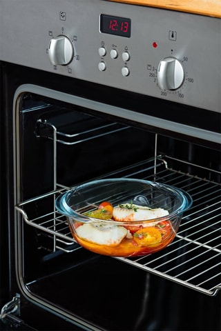 Contenitore salvafreschezza rotondo in vetro borosilicato Cook & Heat - 1,1 l