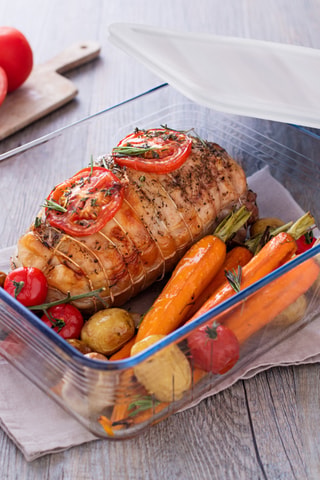 4 contenitori salvafreschezza rettangolari in vetro borosilicato Cook & Freeze - Da 0,8 a 4 l