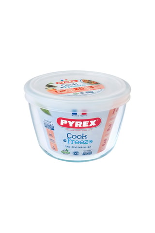 4 x Contenitore salvafreschezza rotondo in vetro borosilicato Cook & Freeze - 60 cl