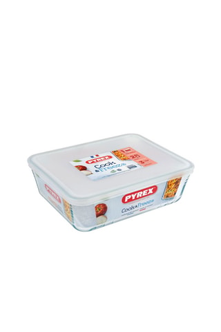2 x Contenitore salvafreschezza quadrato in vetro borosilicato Cook & Freeze - 2,6 l