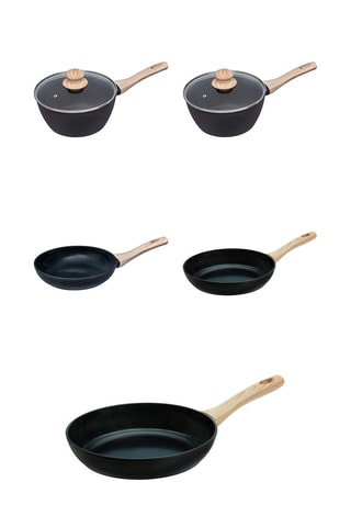2 x Casseruola Cook & Care 16/20 cm e 3 x Padella Cook & Care 20/24/28 cm