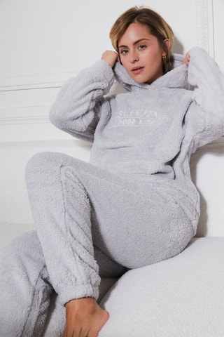 Pijama polar Kelya Cinzento