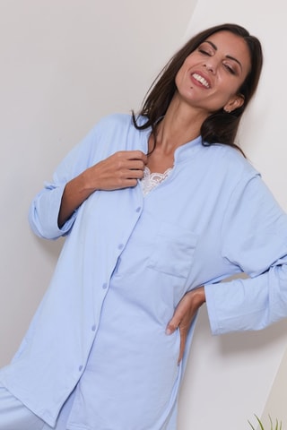 Pijama 3 peças Corryn - Azul-celeste