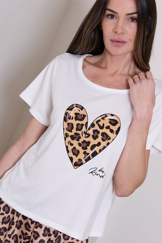 Pijama Feza - Branco e bege