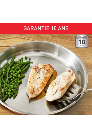 3 poêles en acier inoxydable Duetto On - 20/24/28 cm
