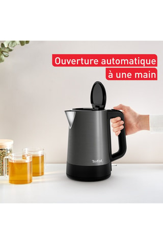 Bouilloire électrique Equinox sans fil - 1,7 l - 2200 W - Noir et argenté