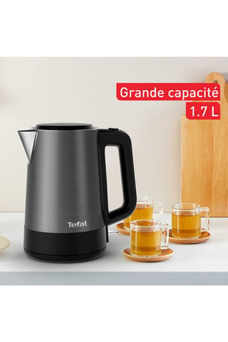 Bouilloire électrique Equinox sans fil - 1,7 l - 2200 W - Noir et argenté