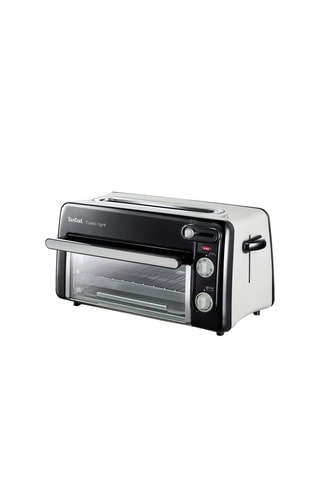 Grille-pain et mini-four 2-en-1 Toast n'Grill -1300 W - Noir et argenté