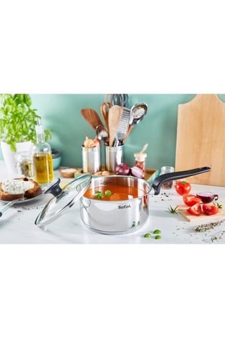 Casserole en acier inoxydable 18/10 Primary avec couvercle - 18 cm