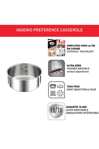 Casserole en acier inoxydable Ingenio Préférence - 16 cm