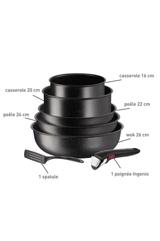 Batterie de cuisine Ingenio Darkstone - 7 pièces