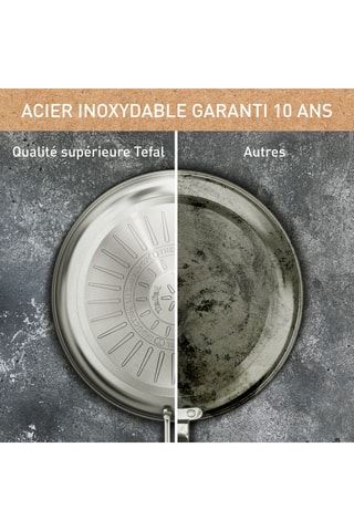 Poêle en acier inoxydable et céramique Nordica - 24 cm