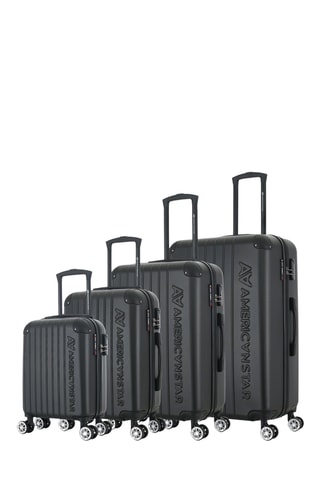 Juego de 4 maletas Washington (XS/S/M/L) - 47/57,5/67/76,5 cm - Negro