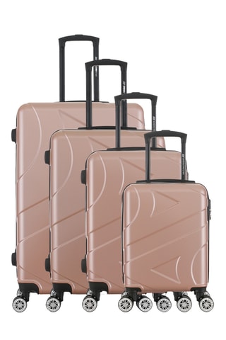 Juego de 4 maletas Boston (XS/S/M/L) - 47/57,5/67/76,5 cm - Rosa dorado