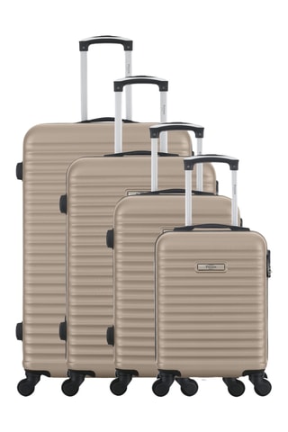 Juego de 4 maletas Seattle (XS/S/M/L) - 47/57,5/67/76,5 cm - Beige