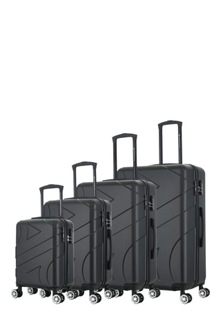 Juego de 4 maletas Boston (XS/S/M/L) - 47/57,5/67/76,5 cm - Negro