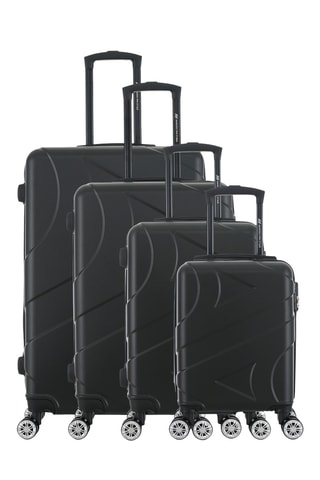 Juego de 4 maletas Boston (XS/S/M/L) - 47/57,5/67/76,5 cm - Negro