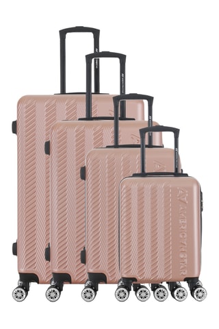 Juego de 4 maletas Seattle (XS/S/M/L) - 47/57,5/67/76,5 cm - Rosa dorado