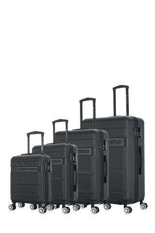Juego de 4 maletas Chicago (XS/S/M/L) - 47/57,5/67/76,5 cm - Negro