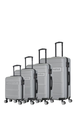 Juego de 4 maletas Chicago (XS/S/M/L) - 47/57,5/67/76,5 cm - Plateado