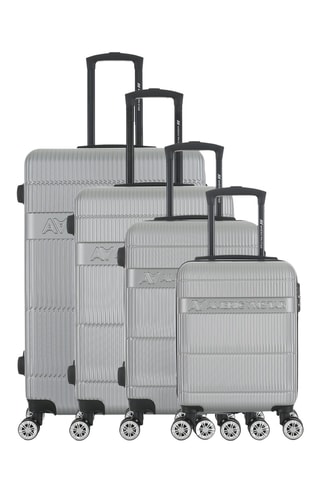 Juego de 4 maletas Chicago (XS/S/M/L) - 47/57,5/67/76,5 cm - Plateado