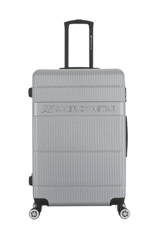 Juego de 4 maletas Chicago (XS/S/M/L) - 47/57,5/67/76,5 cm - Plateado