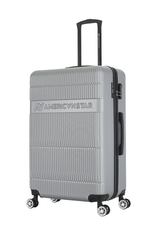 Juego de 4 maletas Chicago (XS/S/M/L) - 47/57,5/67/76,5 cm - Plateado