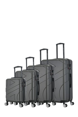 Juego de 4 maletas Boston (XS/S/M/L) - 47/57,5/67/76,5 cm - Gris oscuro