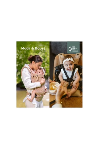 Portabebés evolutivo de algodón orgánico Moov & Boost - Desde recién nacido