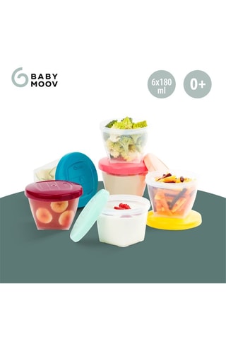 6 tarros graduados sin BPA Babybols - 6 x 180 ml - Desde recién nacido