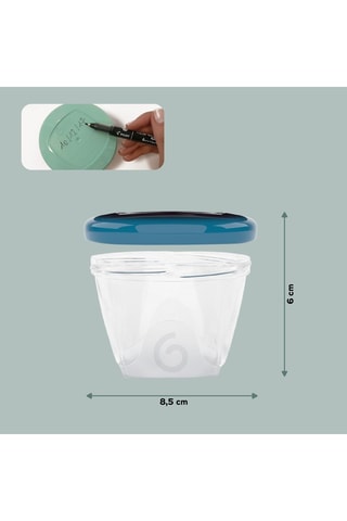 6 tarros graduados sin BPA Babybols - 6 x 180 ml - Desde recién nacido