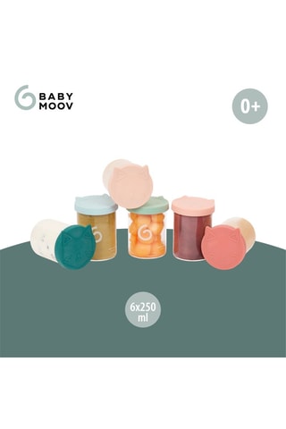 6 tarros de conservación de vidrio Babybols - 6 x 250 ml - Desde recién nacido