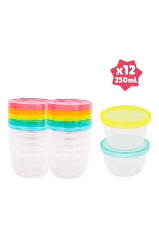 12 fiambreras sin BPA - 25 cl - Desde recién nacido