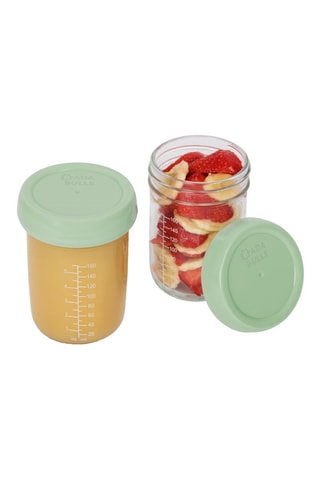 2 fiambreras de cristal con tapas sin BPA - 22 cl - Desde recién nacido