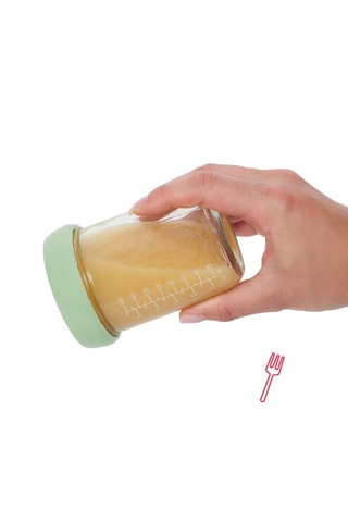 2 fiambreras de cristal con tapas sin BPA - 22 cl - Desde recién nacido