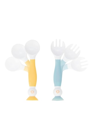 2 cubiertos de aprendizaje flexibles sin BPA - Desde 6 meses